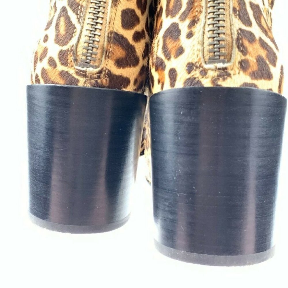 Dolce Vita Ankle Boot 8 Leopard Calf Hair Western - Picture 8 of 11